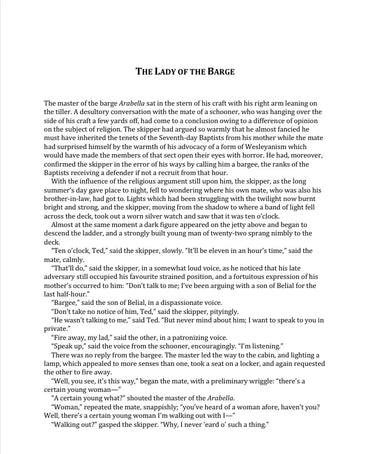 The Lady of the Barge Book FN Library Online
