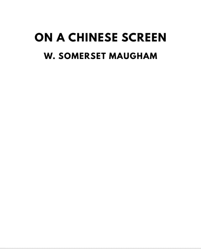 On a Chinese Screen FN Library Online
