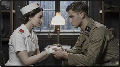 WW2 Nurse Shelters Enemy Officer | Forbidden Wartime Romance 1943 FN Library Online