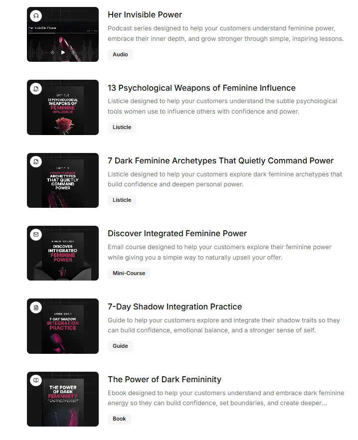 The Power of Dark Femininity FN Library Online