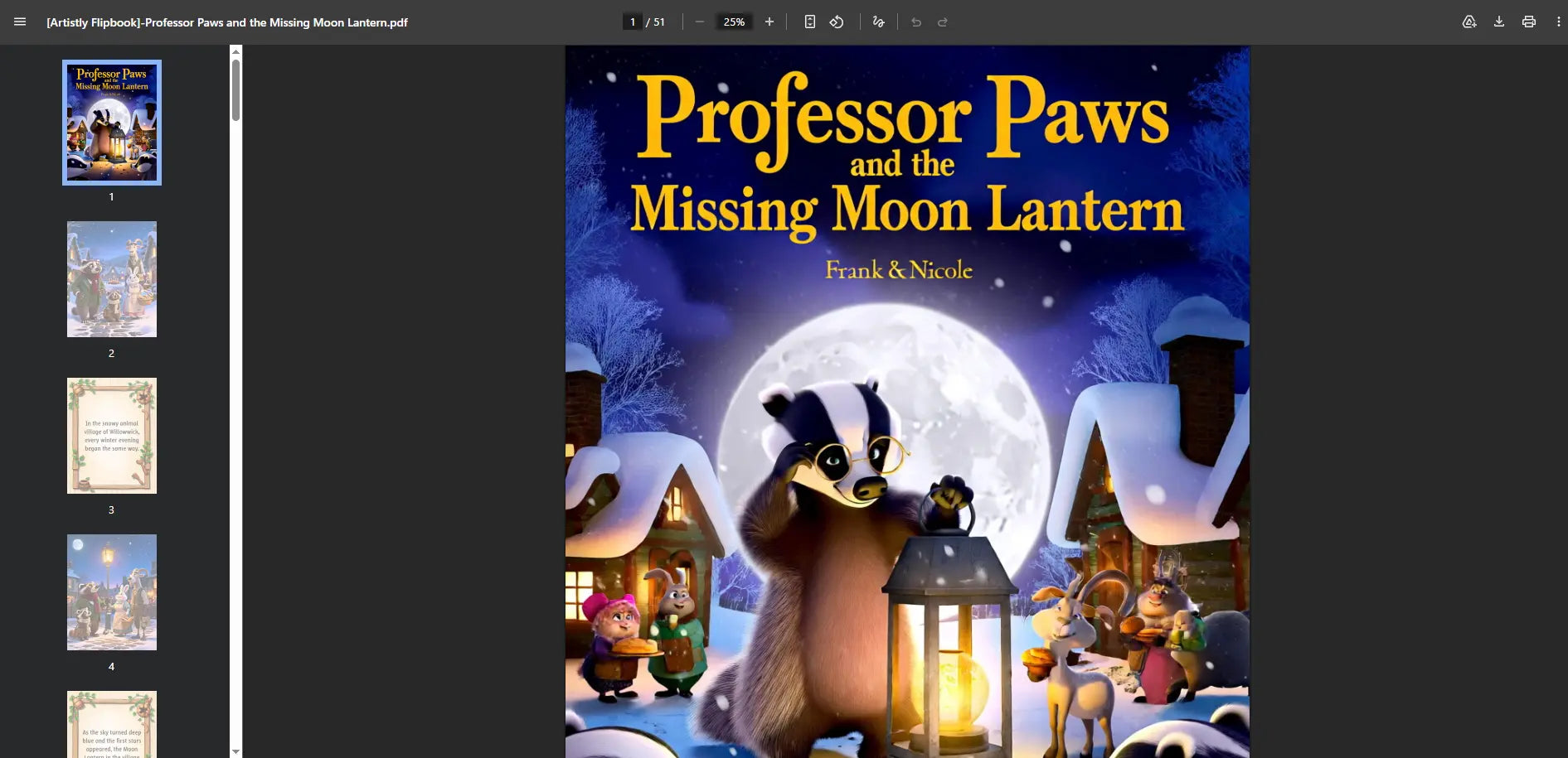 Professor Paws and the Missing Moon Lantern FN Library Online