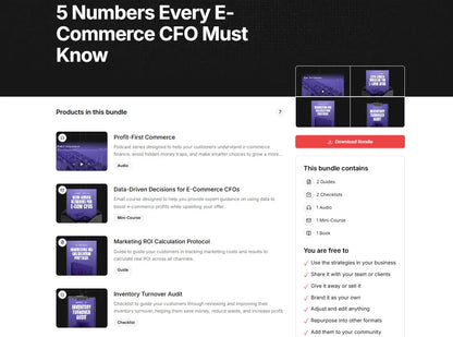 5 Numbers Every E-Commerce CFO Must Know FN Library Online
