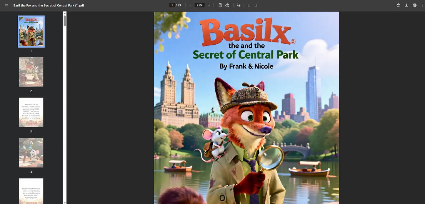 Basil the Fox and the Secret of Central Park FN Library Online