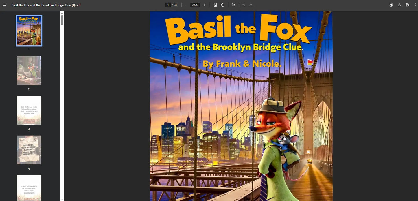 Basil the Fox and the Brooklyn Bridge Clue FN Library Online